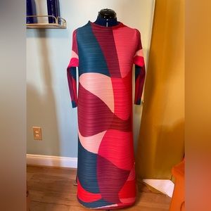 Multicolor accordion dress